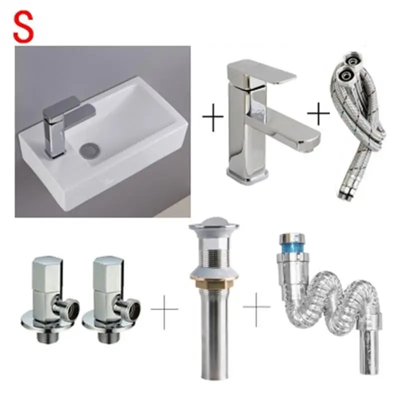 Version D Waschbecken Para Pia Black Fregadero Salle De Bain Lavabo Bagno чаша Wastafel Evier Cuba Banheiro Ванная раковина умывальник - Цвет: Version D
