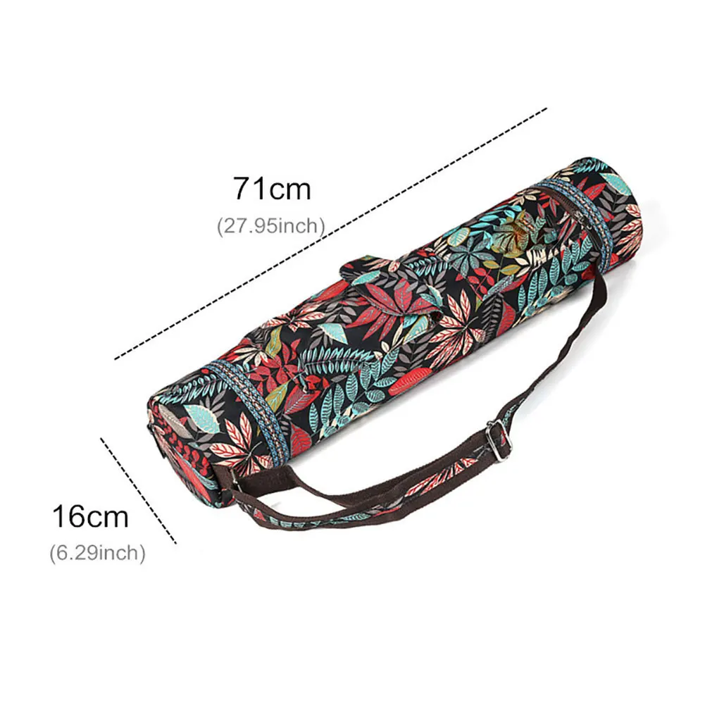 

Fashion Outdoor Printed Yoga Mat Bag with Adjustable Strap Portable Gym Fitness Yoga Mat Canvas Carry Pouch Shoulder Bag