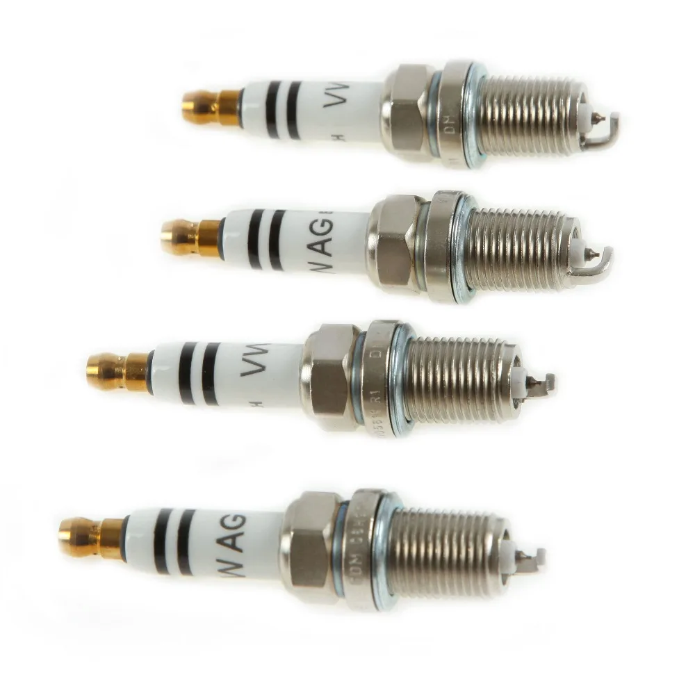 4 шт. 06H 905 611 иридиевая Свеча зажигания Разъем для VW Golf Jetta Passat Tiguan Audi A3 A4 A6 Q3 светодиодная подсветка для автомобиля 2.0L 06H 905 604 101 905 631 г