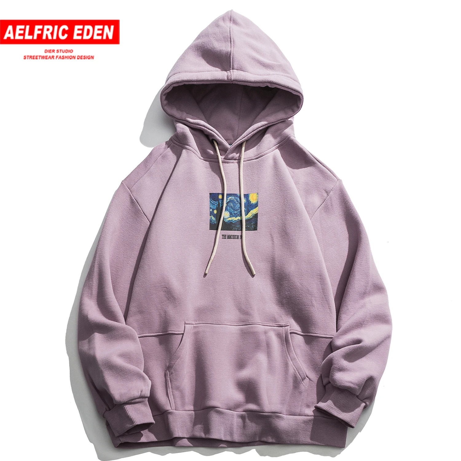 Aelfric Eden Ван Гог Звездная ночь флисовая толстовка с капюшоном мужская 2019 Harajuku