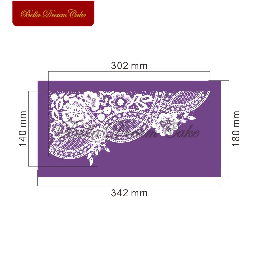 Цветочный кружевной узор сетчатый Трафарет DIY Инструменты для украшения торта
