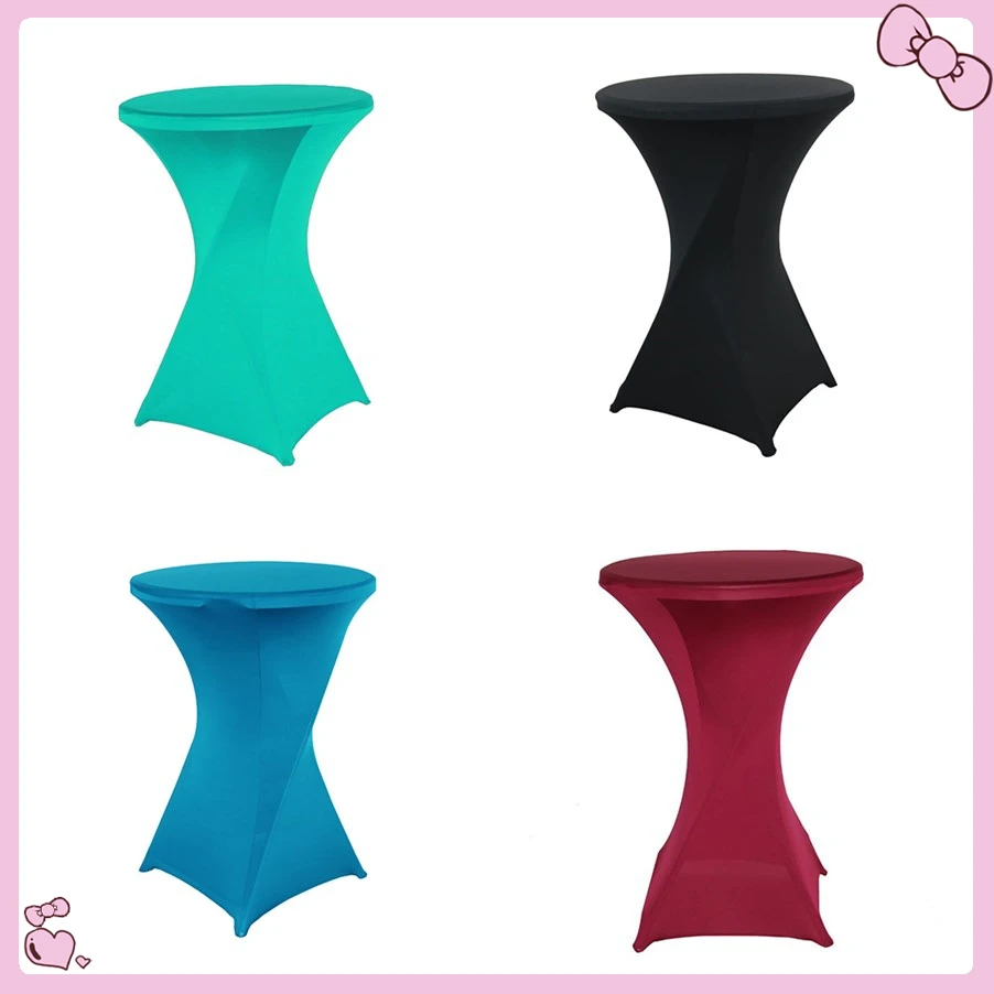 Белая Коктейльная скатерть из лайкры и спандекса для свадебных торжеств