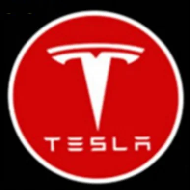 2 шт. для TESLA двери автомобиля Добро пожаловать логотип Светильник проектор для Tesla модель 3 S X проектор Призрак Тень Лампа - Испускаемый цвет: Красный