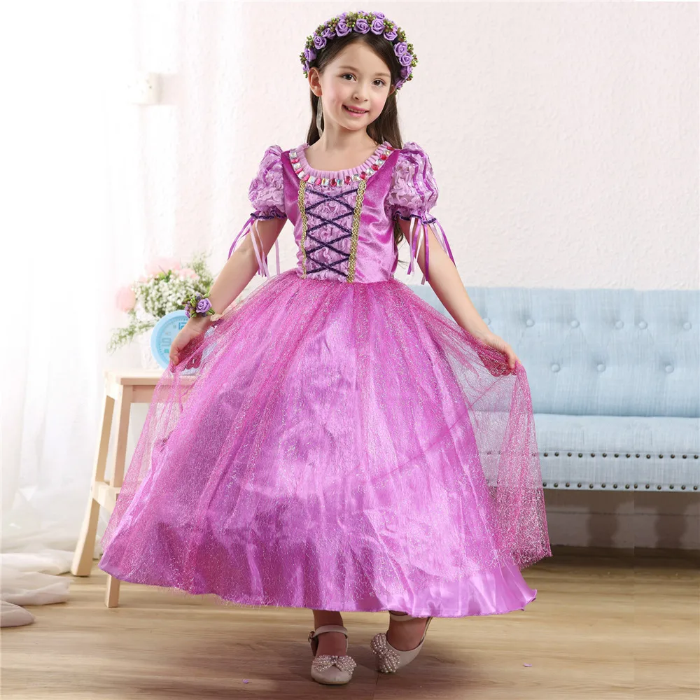 Halloween Party Girls Rapunzel Dress Children's Christmas Child The Tangled costume Cosplay Costumes | Тематическая одежда и