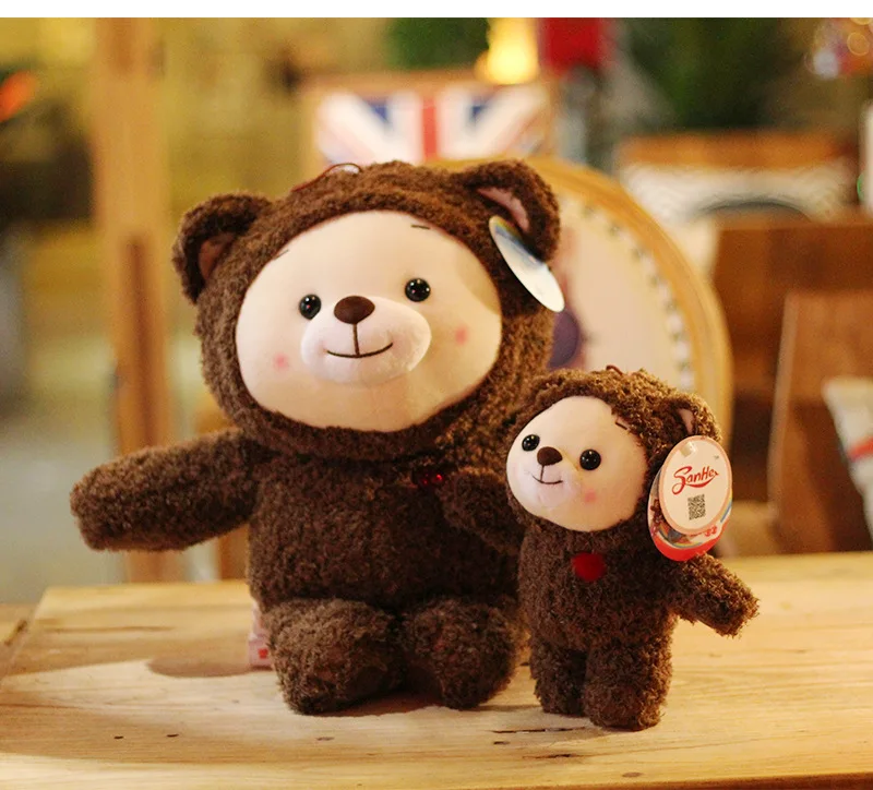 Oso de peluche de rub&iacute; arco&iacute;ris para ni&ntilde;os, peluche suave de 25-38cm, oso de elefante de dibujos animados, mu&ntilde;ecos para regalos de cumplea&ntilde;os-4