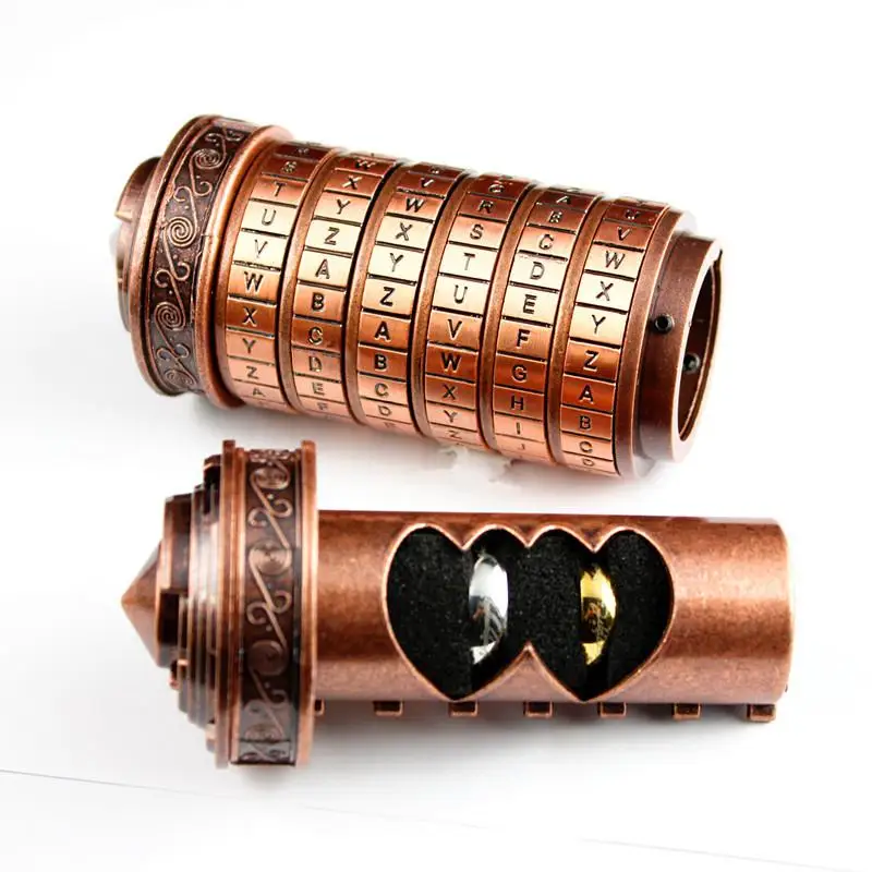 Металлический Magic Cube Развивающие игрушки замки криптекс подарок да Винчи буквы и