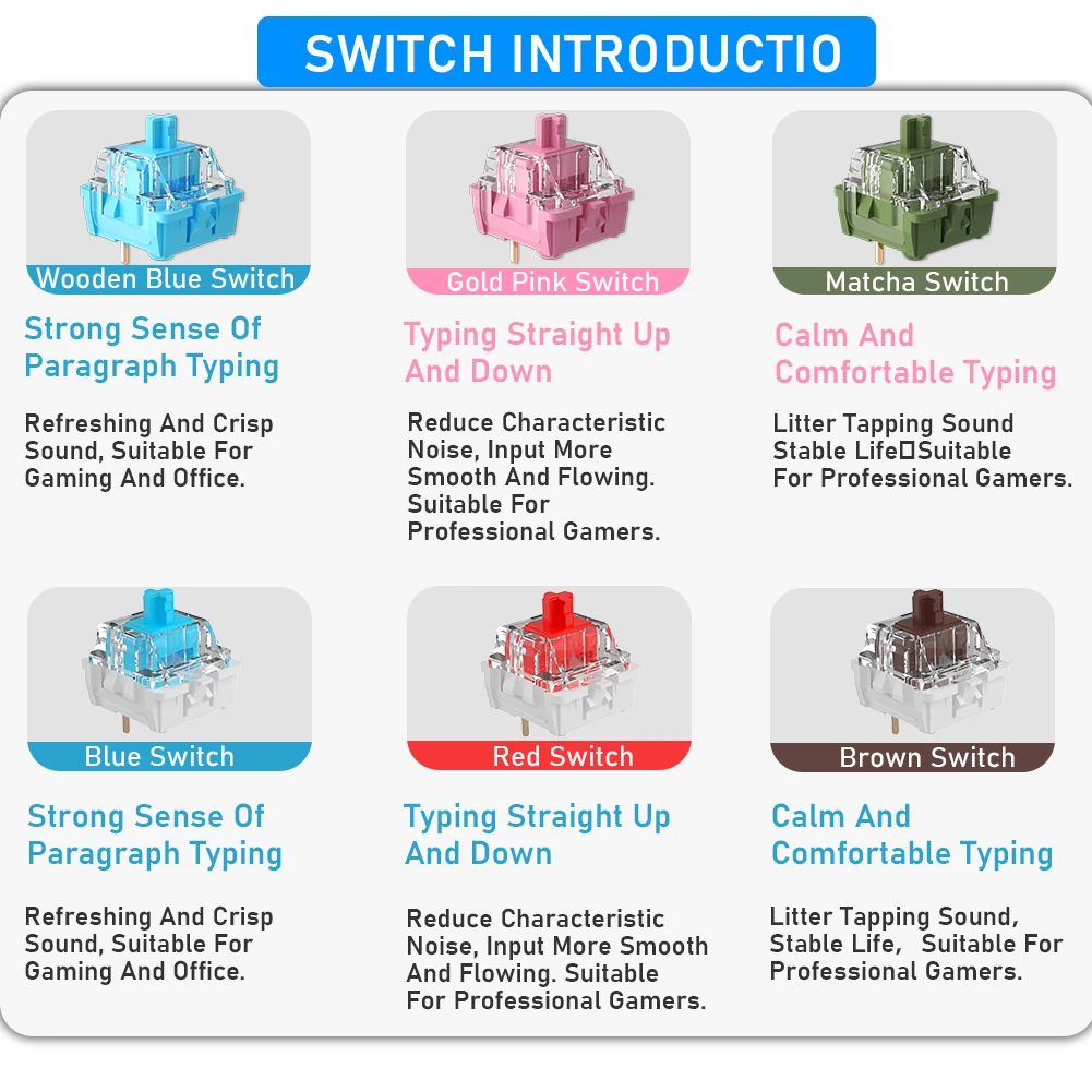 aula f3068 gaming mechanical keyboard support bluetooth type c keyboard hot swappable keyboard free global shipping