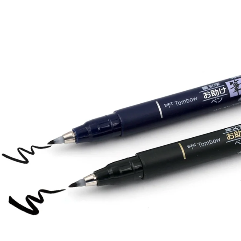 1 шт. Tombow ручка-кисть для каллиграфии практика каллиграфии маркер ручка с надписью мягкий почерк школьные офисные принадлежности канцелярские принадлежности