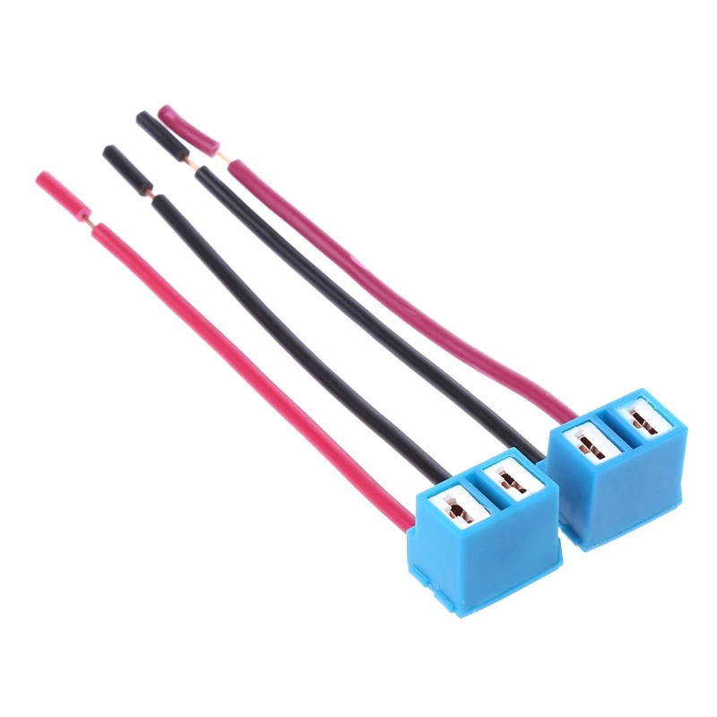 

2pcs H7 Connector Female Ceramic Sockets Auto Car Bulb Lamp Adaptor With Wire