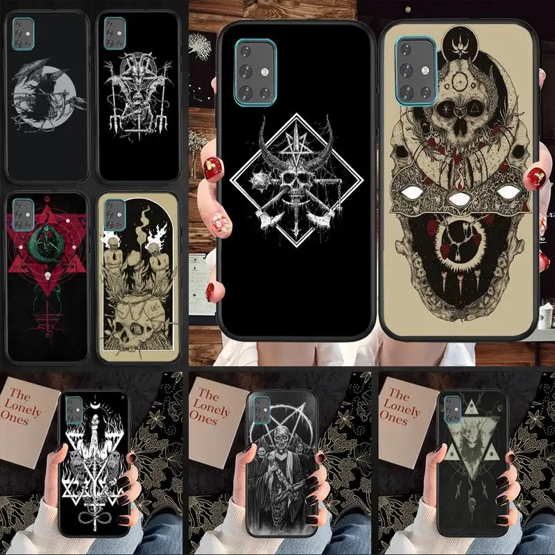

Gothic Witch Satan Phone Case For Samsung A01 A10 A02 A20 A31 A40 A50 S A52 A51 A70 A71 A80 A91 Cover Fundas Coque