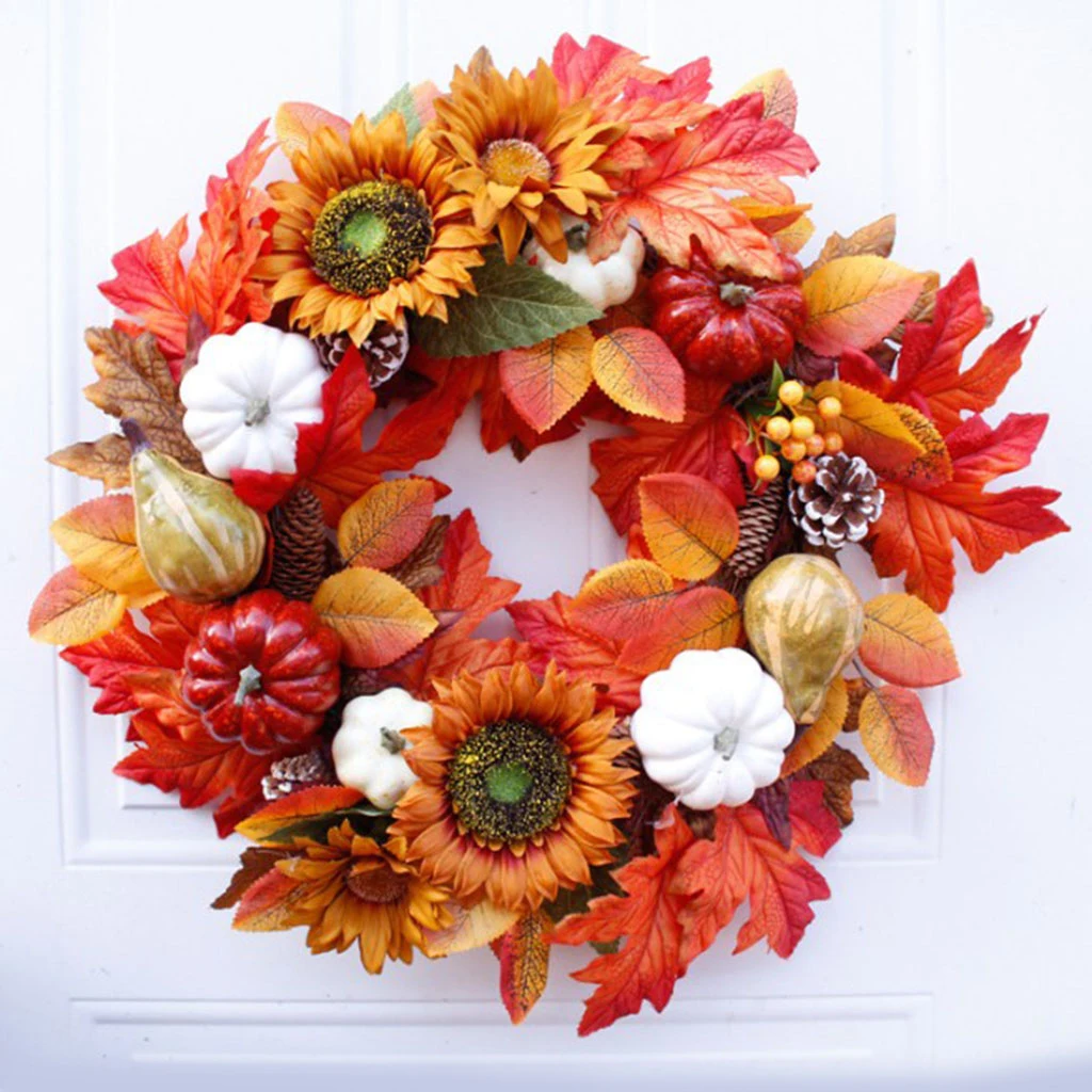 

Decorative Twig Wreath Garland Artificial Flower Front Door Indoor Wall Dcor