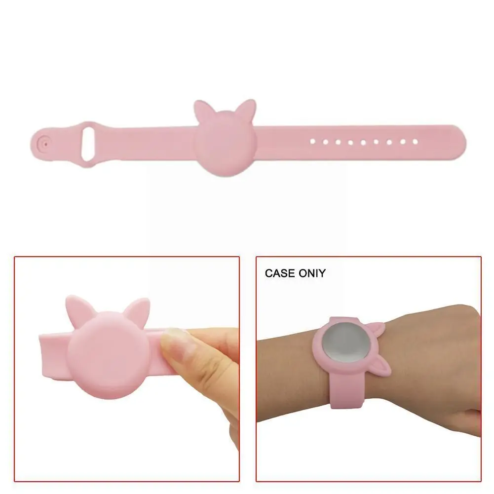 

For Airtag Bracelet Protective Sleeve Children's Anti-lost Protective Shell Wristband Silicone Strap Apple Cartoon Tracker I1B0