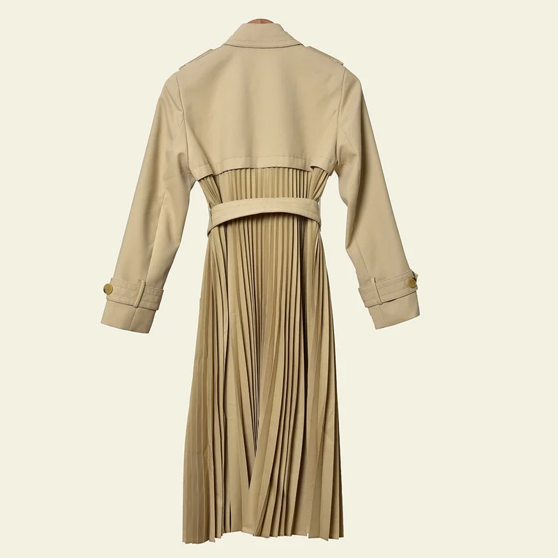 

Autumn And Winter dancers new spring and summer 2020 British wind lapel with splicing joker trench coat female high quality