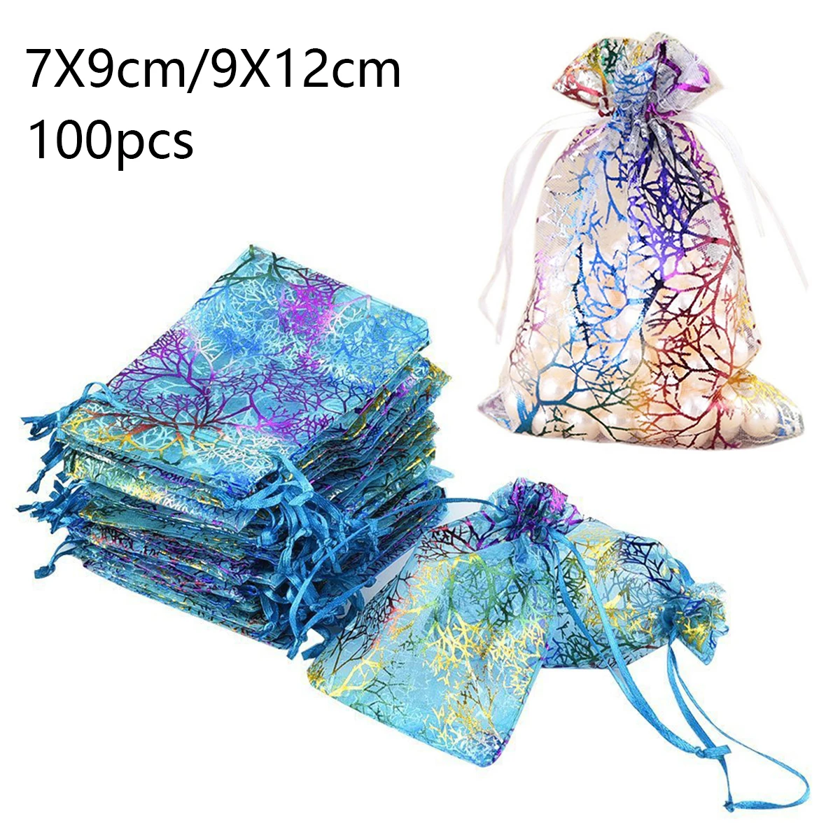 

Sheer Organza Favor Gift Bags Coralline Jewelry Pouches Wedding Supplies