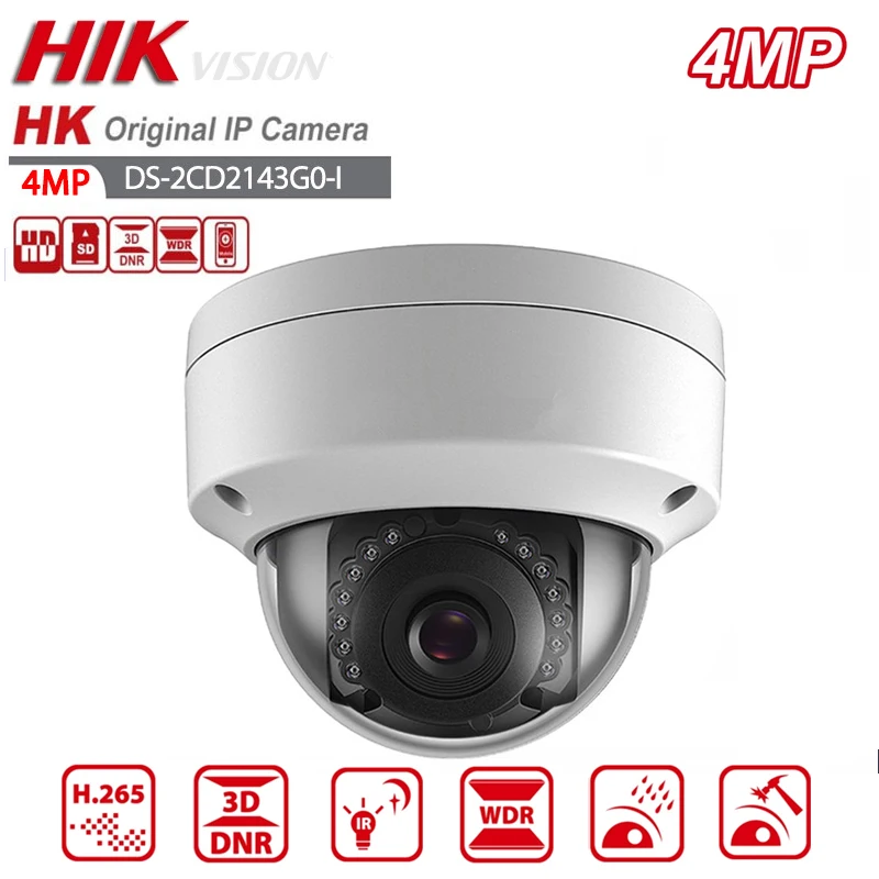 

For Hikvision Surveillance DS-2CD2143G0-I Replace DS-2CD2142FWD-I IP Camera POE 4MP Dome IR CCTV H265 Firmware Upgrade
