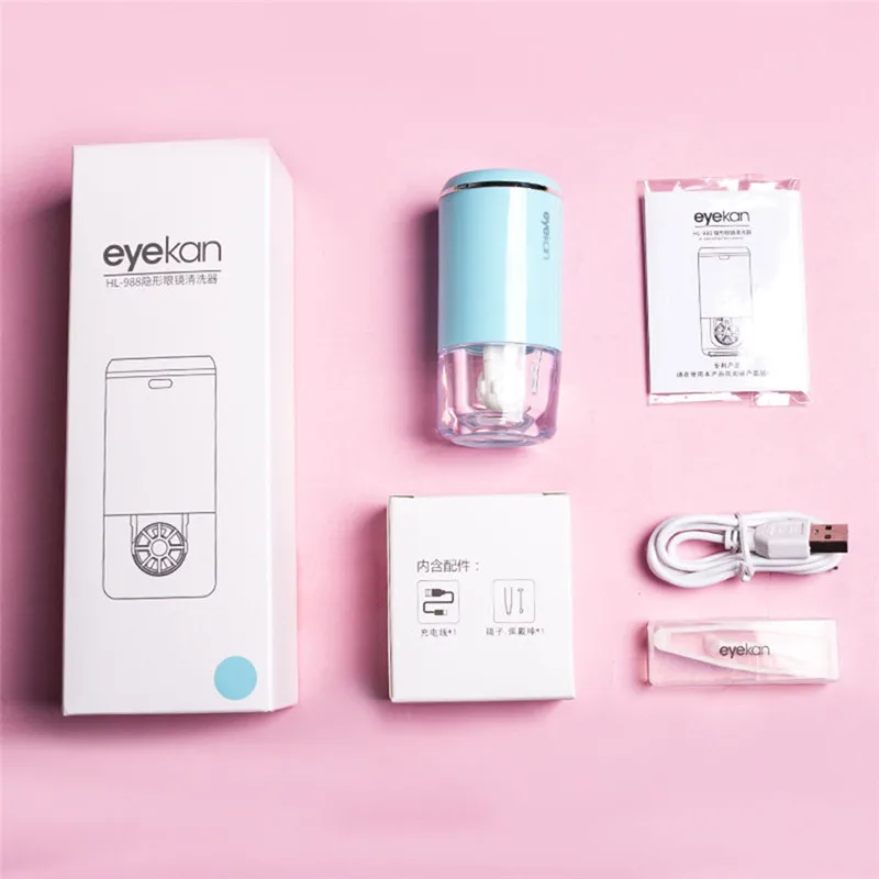 

Contact Lens Washer Cute Cartoon es Cleaning Tools Solid Portable Cleaner Ultrasonic Automatic