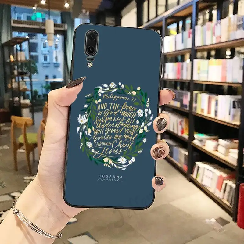

Bible text art pattern luxury design Phone Case funda For Huawei honor Mate P 10 20 30 40 Pro 10i 9 10 20 8 x Lite
