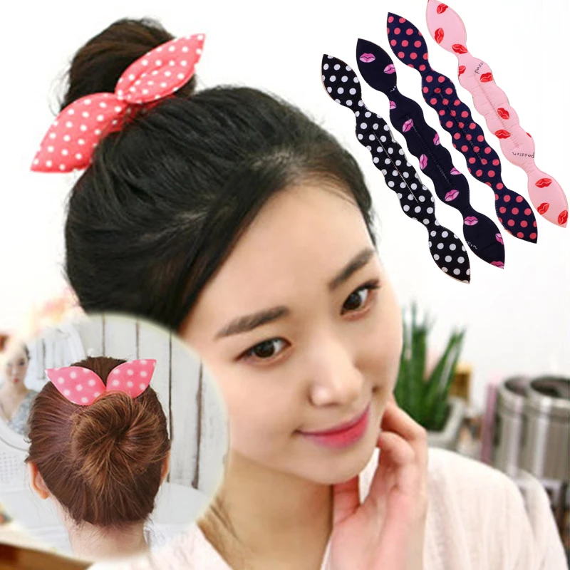 

Black/Colorful Hair Braiding Tools Hair Accessories for Women Ladies Girls Sponge Twist Donut Quick Hair Bun Maker DIY Hairstyle