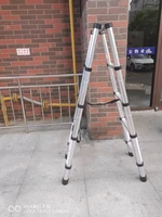 14m retractable folding aluminum herringbone ladder can be used as a single-sided straight ladder multi-function householdli