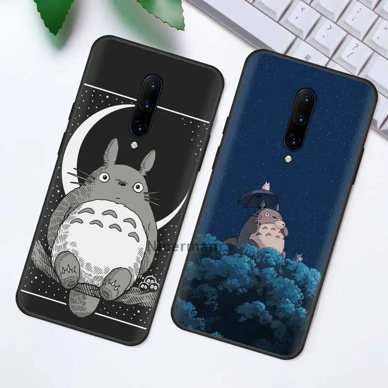 anime studio ghibli totoro case for oneplus 7t 7 8 nord pro 5g z 6 6t one plus 8 oneplusnord cover black silicone phone coque free global shipping