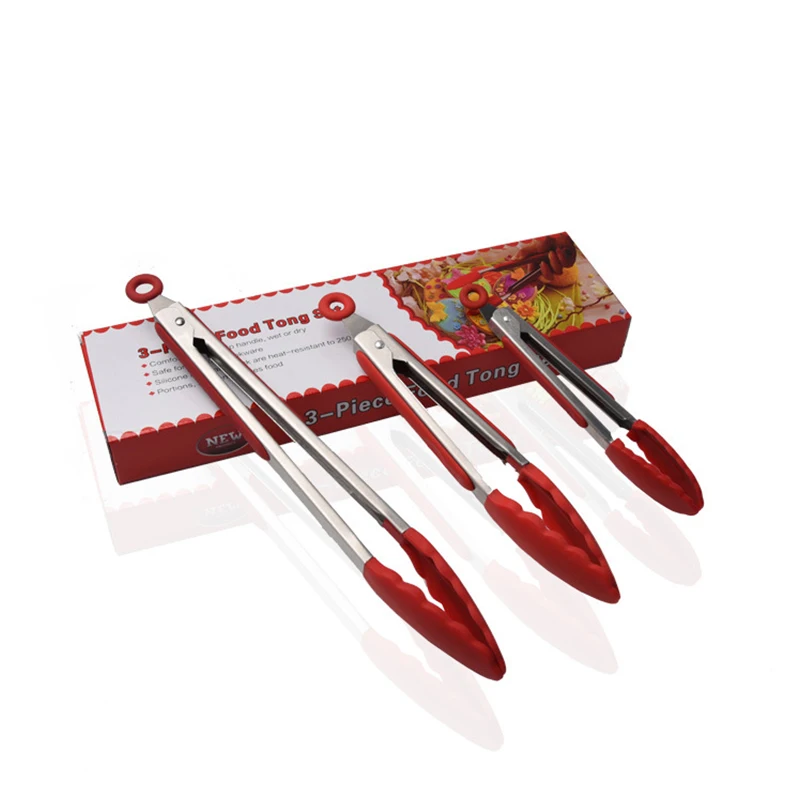 Лидер продаж Amazon зажим для барбекю 7 дюймов 9 12 Набор Пищевых щипцов из