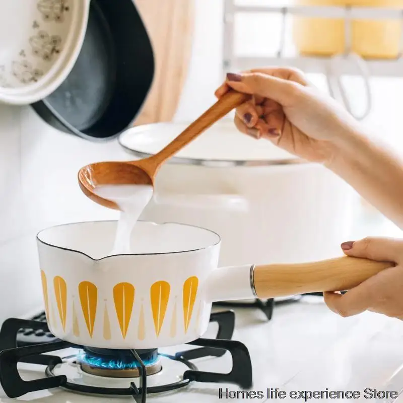 Новый эмалированный горшок для лапши быстрого нагрева посуда молока бытовой