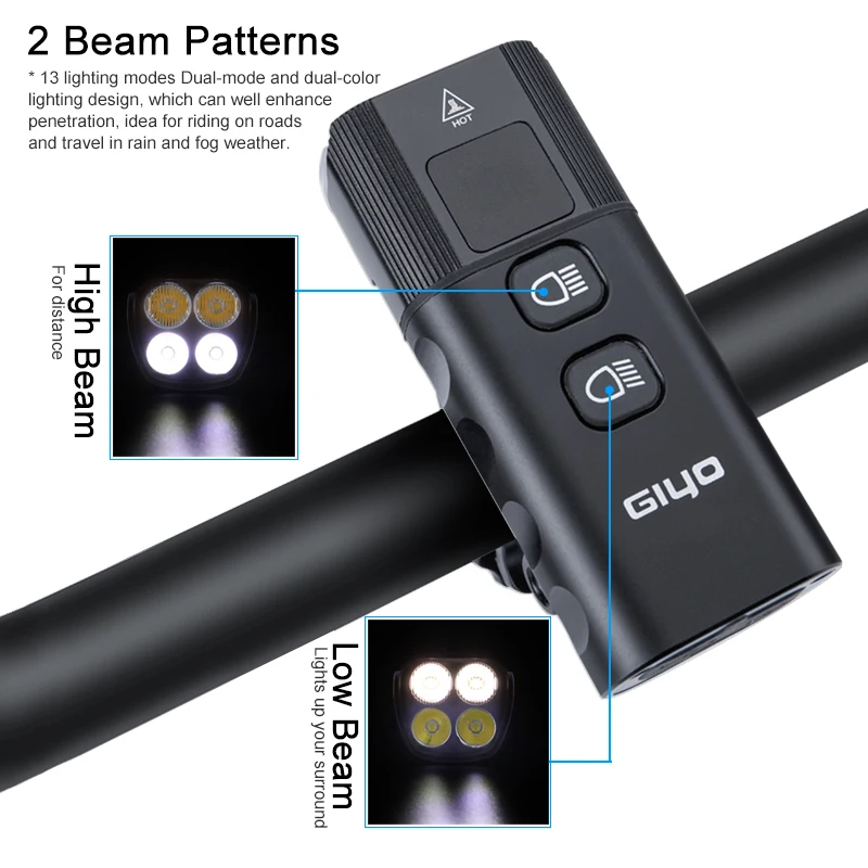 Comprare Luce Anteriore Impermeabile Per Bicicletta Torcia A Led Faro Per Lampada Per Bici Set Di Lanterne Posteriori Luci Di Riciclaggio Ricaricabili USB Power Bank