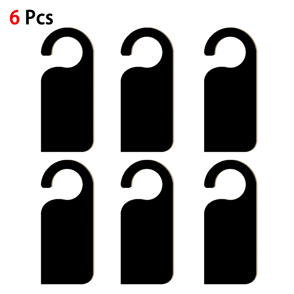 6 шт. деревянные дверные знаки вешалка мини двухсторонняя деревянная доска для