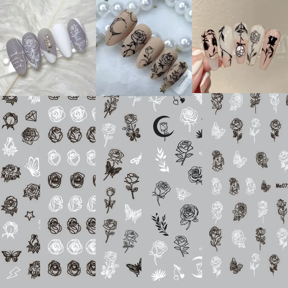 

Наклейки 3D для ногтей на День святого Валентина, 10 шт.