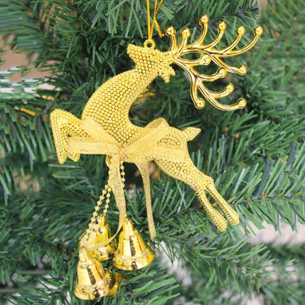 

Merry Christmas Decorations Silver Gold Xmas Baubles Christmas Tree Ornament Reindeer Party Home Decor Hanging