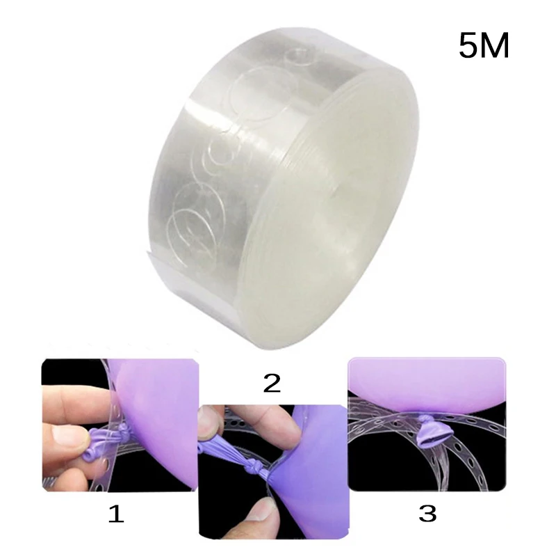 5M Balloon chain 5 мм* 10 м воздушный шар, веревка, фольга, шар, лазер, розовое золото, серебро, лента, украшение для свадьбы, дня рождения, вечеринки, воздушный шар, упаковка, кран - Цвет: 5M Balloon chain