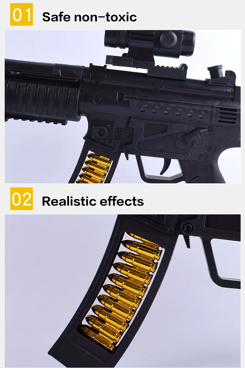 Children's electric sound hairpin submachine sniper rifle military model toy guns