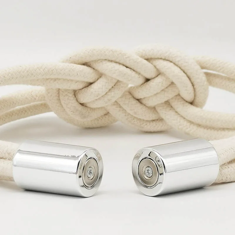 

2 Pcs 2021 New 48cm Cotton Rope Knot Magnet Curtain Buckle For Home Office Decor Nordic Style Curtain Drawstring