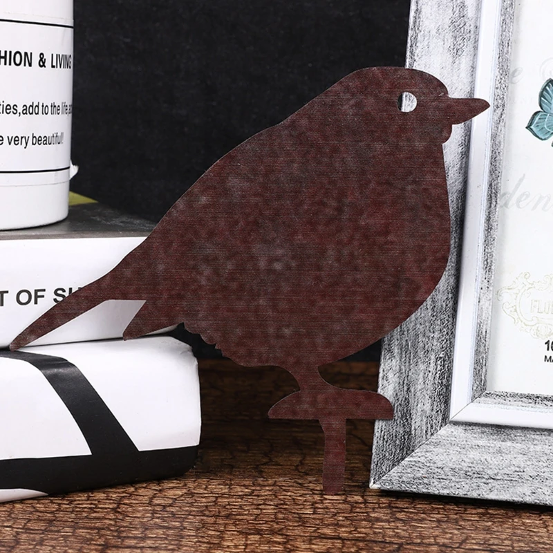 

New Rusty Metal Bird Garden Pile Animal Silhouette Fence Statue Decoration Courtyard Lawn Outdoor Decoration Gardening Supplies