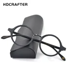 Оправа для очков HDCRAFTER мужская с круглыми деревянными прозрачными линзами, оптический аксессуар для чтения по рецепту