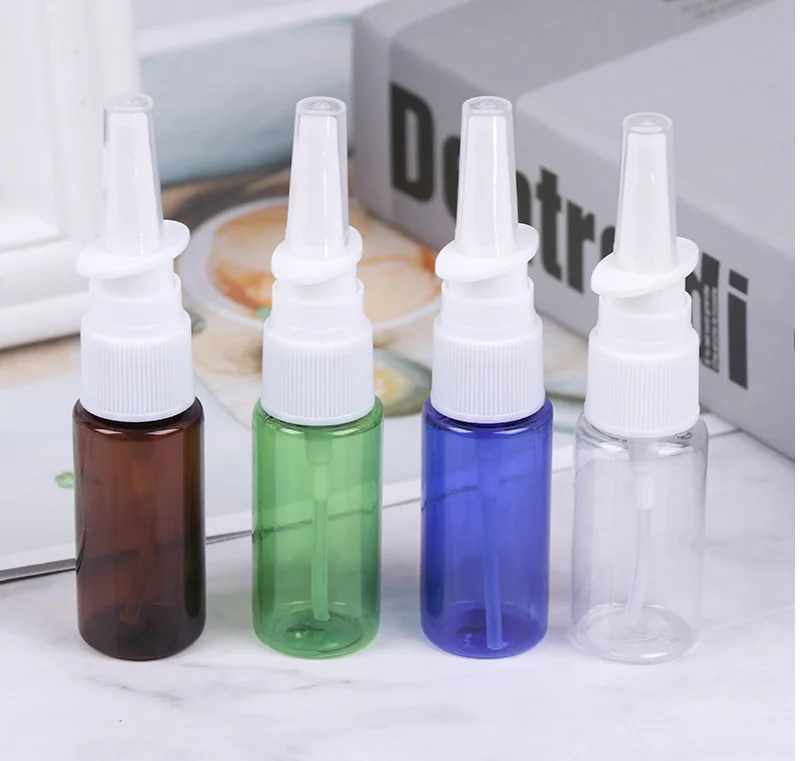 

1pcs 10ml 20ml 30ml Empty Bottle Plastic Nasal Spray Bottles Pump Sprayer Mist Nose Spray Refillable Bottles For Medical