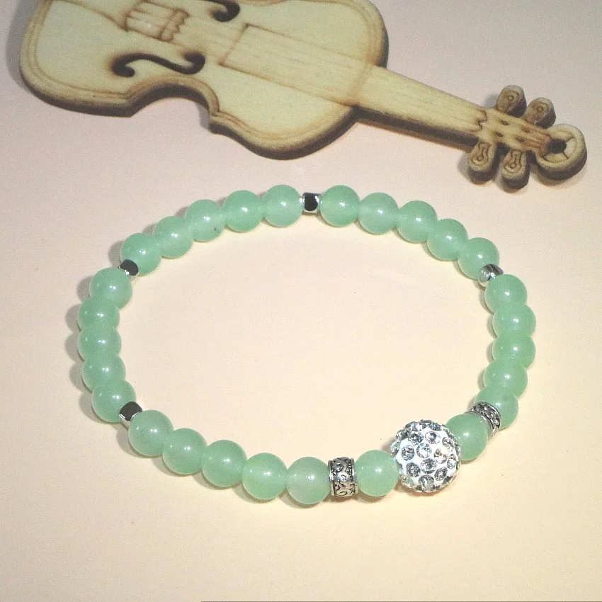 Модный браслет из натурального камня 6 мм с круглыми бусинами Jaspers Blue Sun Morganite Sapphires