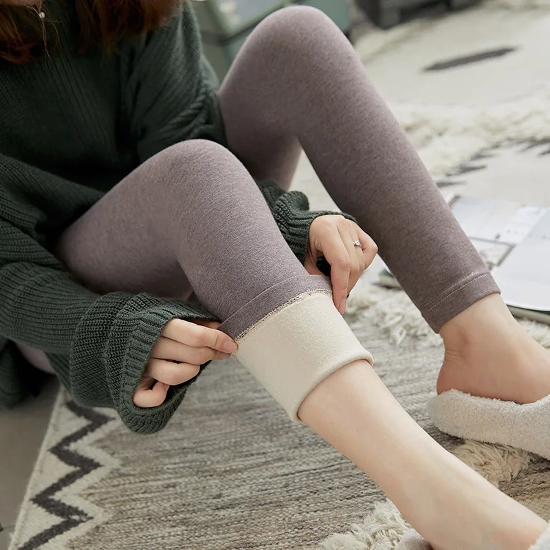 

wool with thick cotton leisure show thin black pants to keep warm a ray of gear nine points to wear leggings female