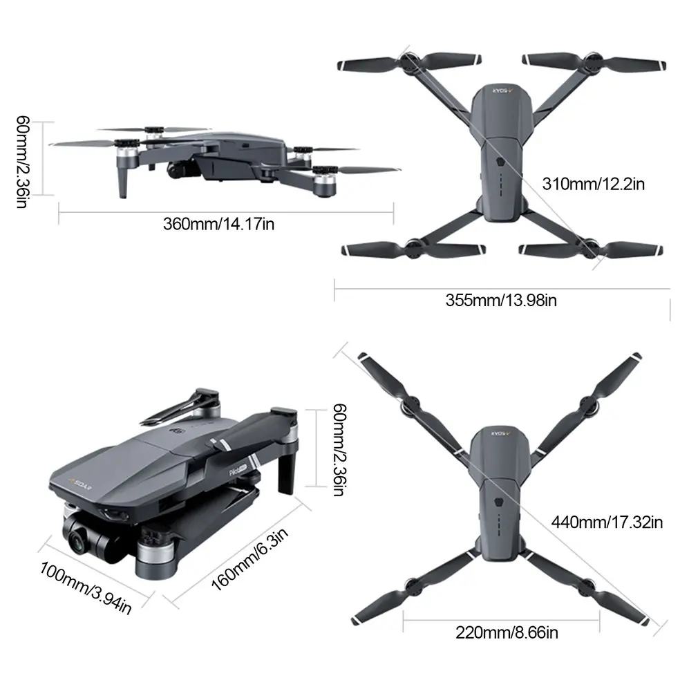 Мини-Дрон JJR/C X19 с дистанционным управлением Дрон 4K EIS камерой Anti-shake FPV бесщеточный