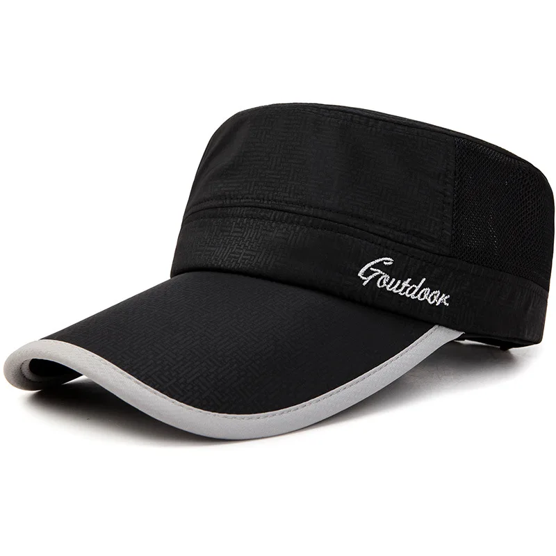 

Extra Long Bill Visor Baseball Cap Flat Top Cap Breathable Quick Dry Mesh Outdoor Sun Hat Ultra Thin Cooling Sports Hat