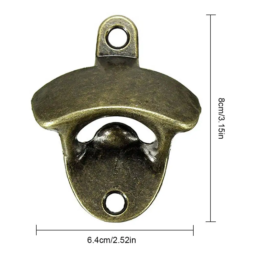 1 шт. винтажный открывалка для пивных бутылок настенный зеленый бронзовый
