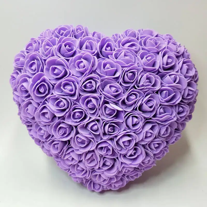 Искусственные цветы Флорес 1 шт. 25 см поролоновые розы в форме сердца для свадьбы