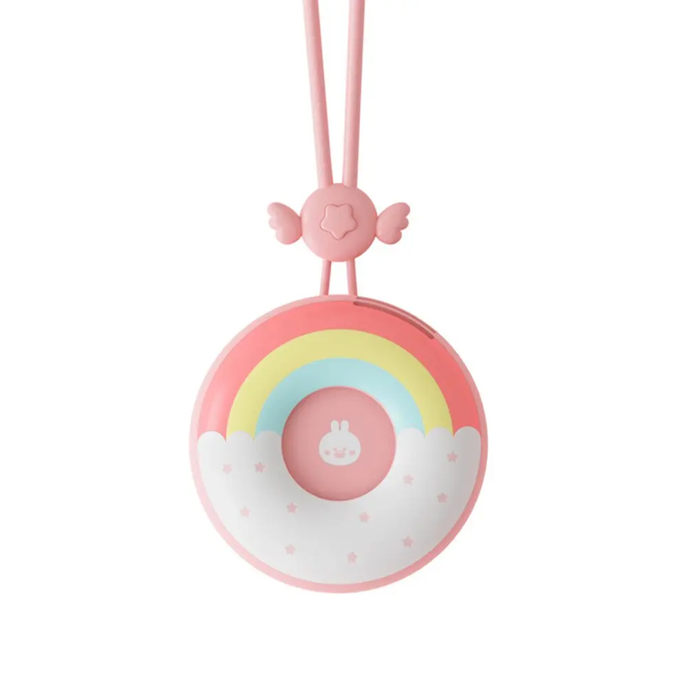 

Donuts Hanging Necks Fan Portable Usb Charging Leafless Hanging Neck Electric Low Noise Smart Home Mini Handheld Fan