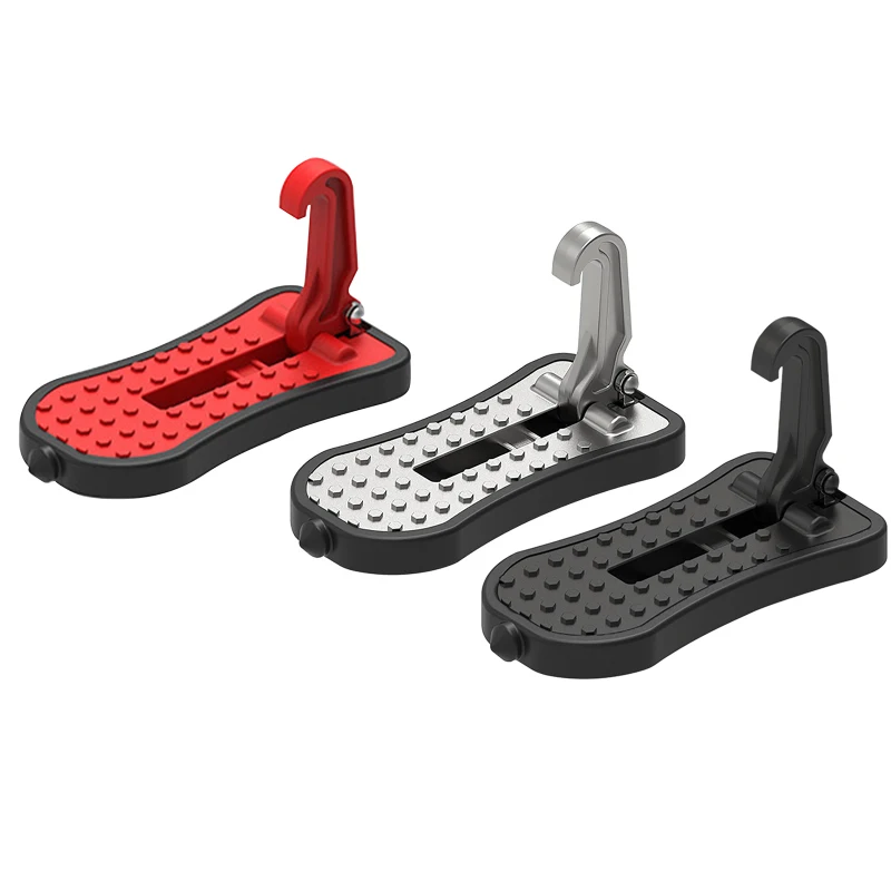 Алюминиевая Складная Автомобильная дверная ступенчатая педаль с крючком для