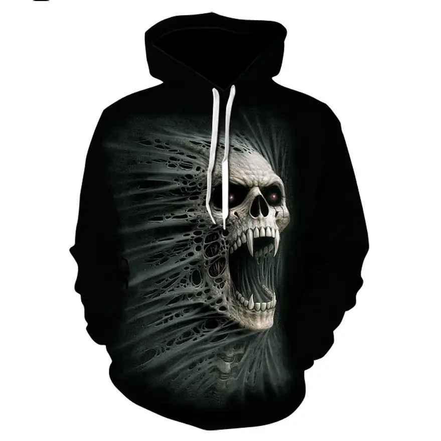 Fire Skull толстовки для мужчин и женщин модные с капюшоном спортивные костюмы