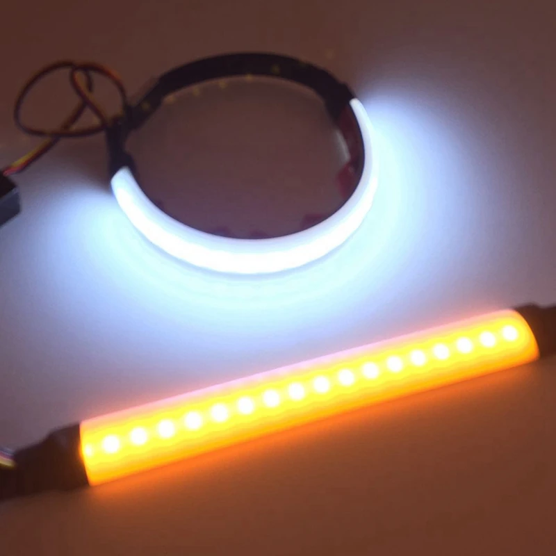 Мотоцикл двухцветной светодиодной 45 мм 70 вилка поворотов полосы светильник