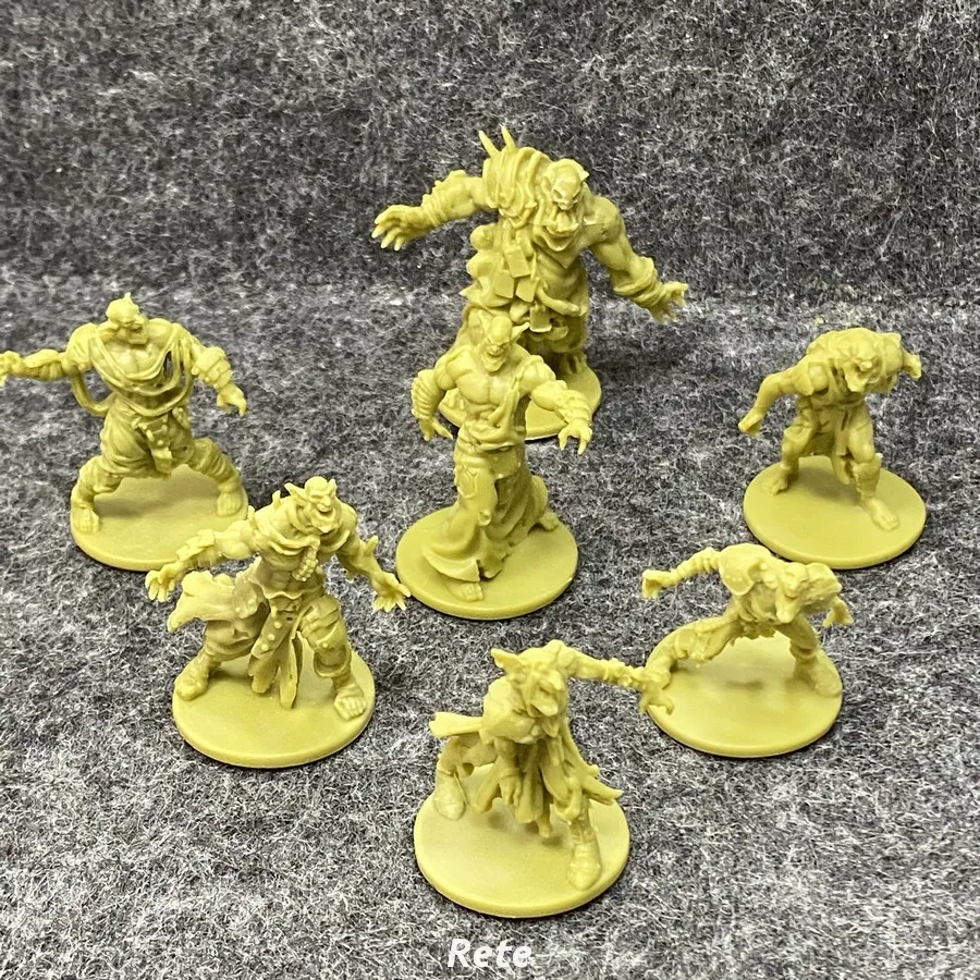7 шт. Zombicide зеленая Орда черная чума орк ходунки бегунки Фэтти некромант