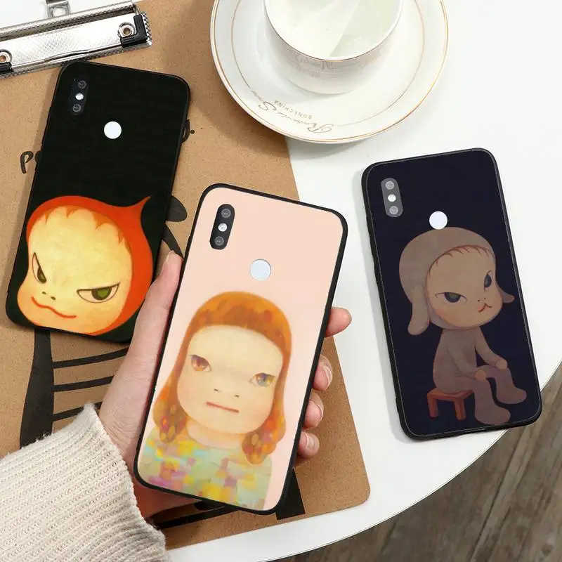 

Yoshitomo Nara artnet Anime Girl Phone Case For Xiaomi Redmi note 7 8 9 11 t s 10 A pro lite funda shell coque cover