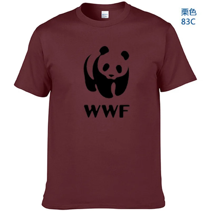 2021 Летний принт с животными панда WWF Футболка Топ из хлопка Модная брендовая