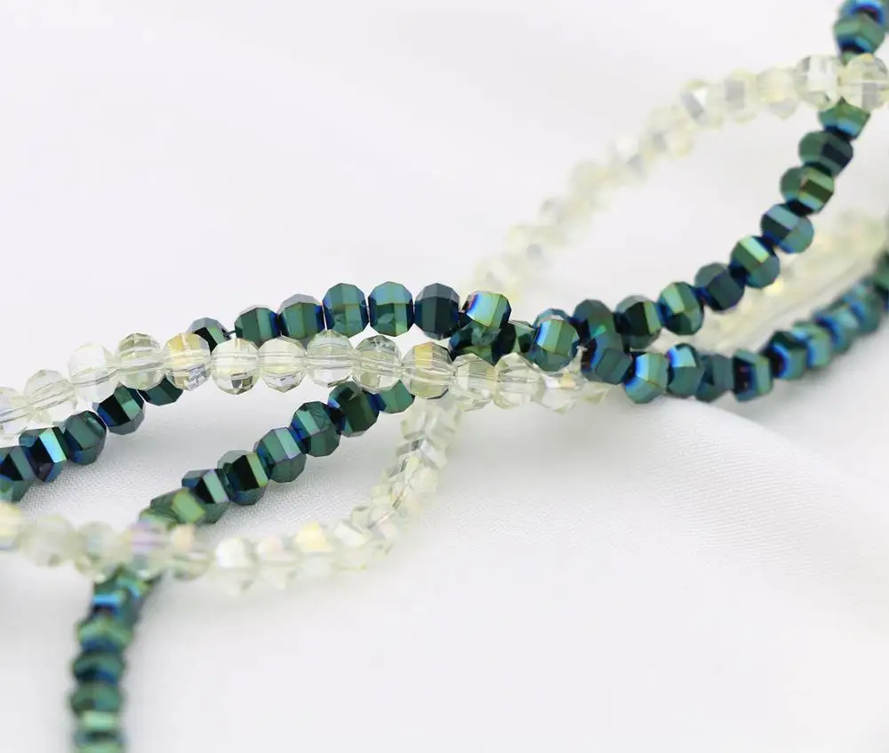 4mm about 100pcs colorful watermelon spherical faceted crystal glass beaded DIY jewelry bracelet necklace accessory beads - купить по